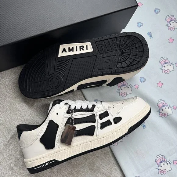 Amiri Skeleton Low-Top Leather Sneakers